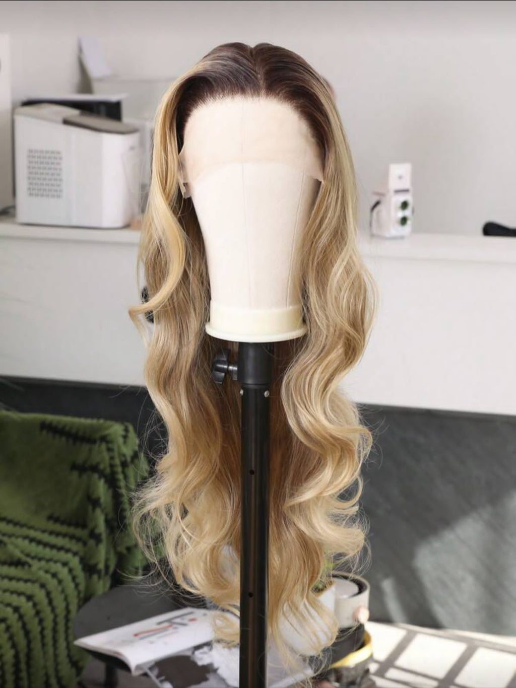 Miss Beyonce 26-Inch Human Blend Wig | Blonde Glam Waves | Statement Length